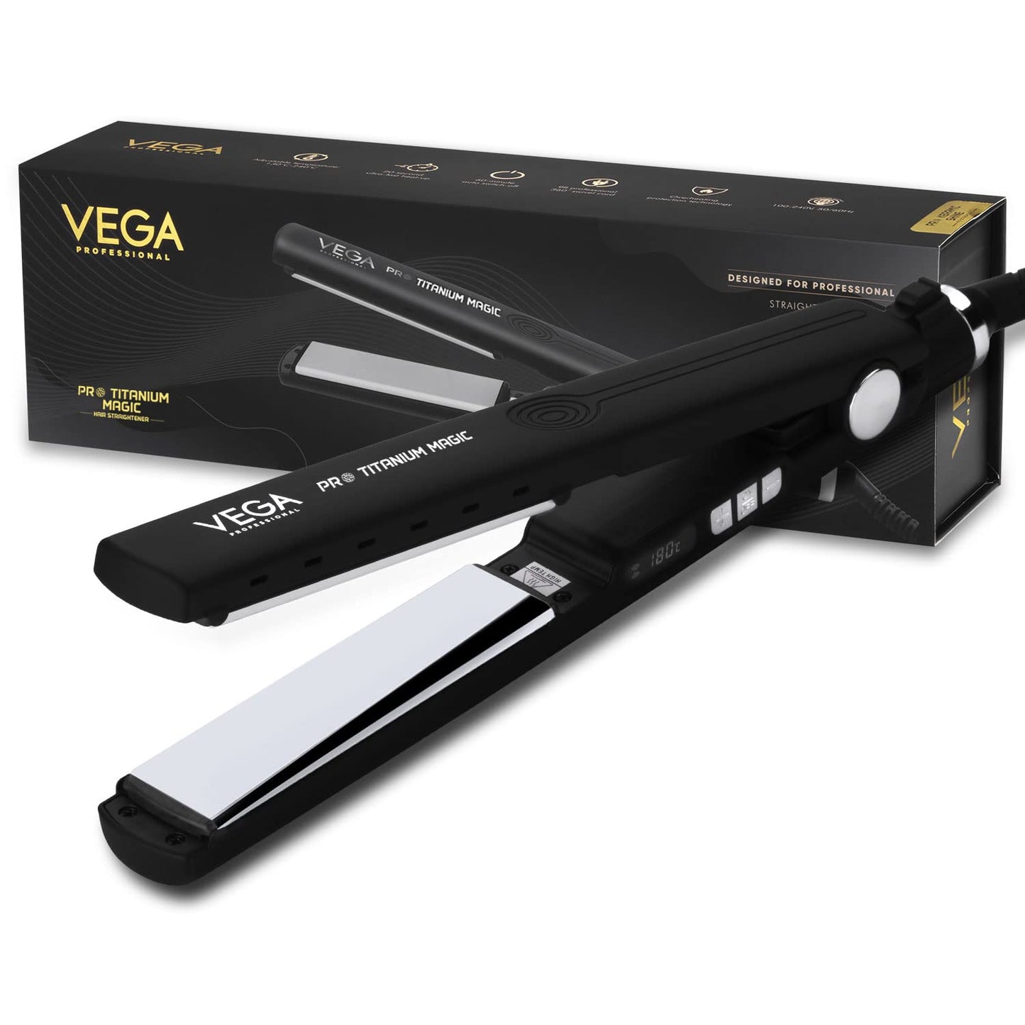 Vega Professional Pro Titanium Magic Hair Straightener (VPPHS-12)