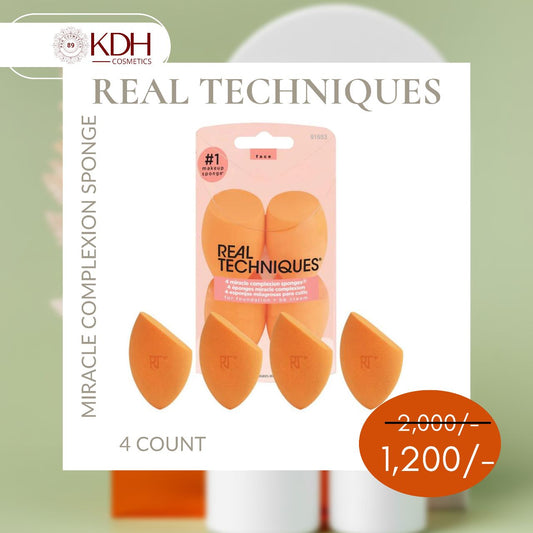 Real Techniques Miracle Complexion Sponge, 4 Count - kdh cosmetic