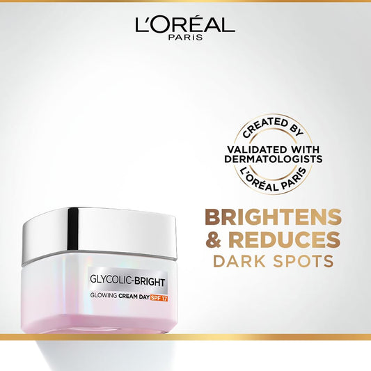 L'Oréal Paris Glycolic Bright Day Cream with SPF 17, 50ml