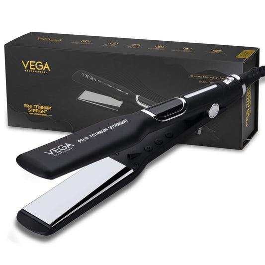 VEGA Professional Pro Titanium Straight Hair Straightener with 20 Sec Ultra Fast Heat Up, (VPPHS-03)