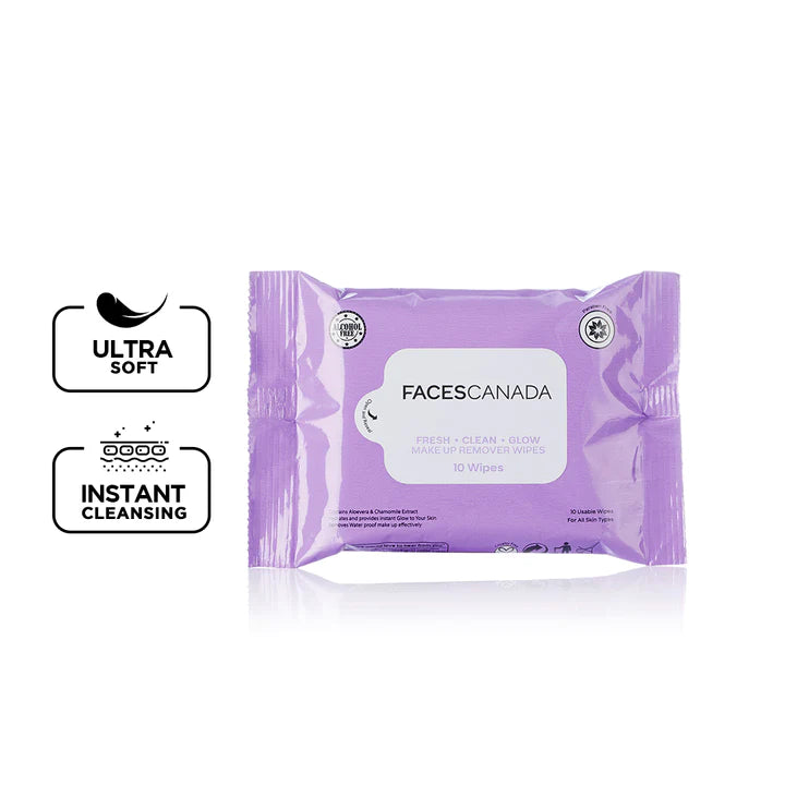 Faces Canada Fresh Clean Glow Makeup Remover Wipes