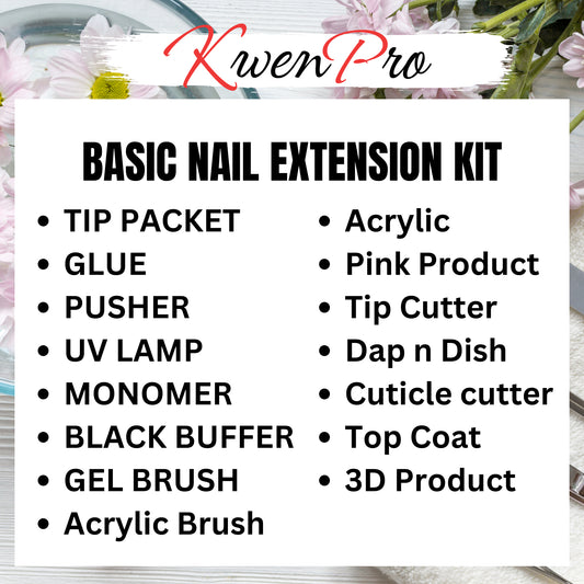 Kwen Pro Nail Artist Vanity and Basic Nail Extension Kit