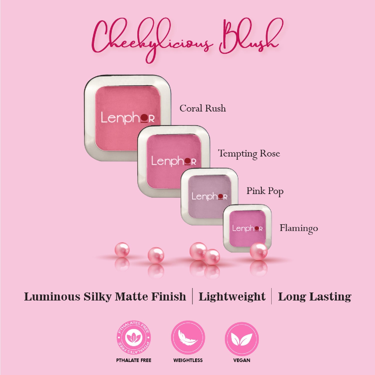 Cheekylicious Powder Blush Pink Pop - Lenphor