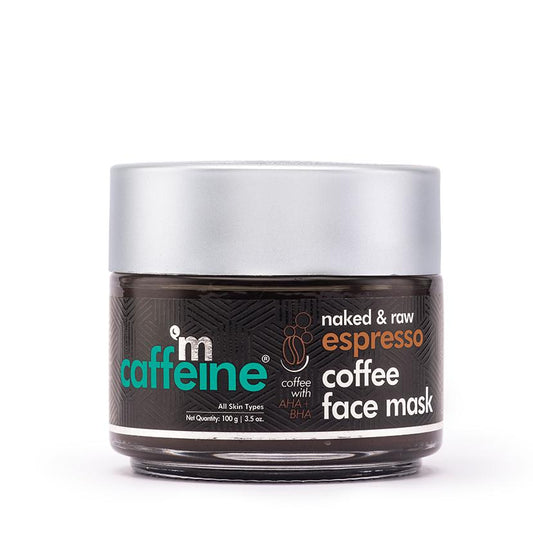 mCaffeine Exfoliating Espresso Coffee Face Mask | Face Pack with Natural AHA & BHA for All Skin Type