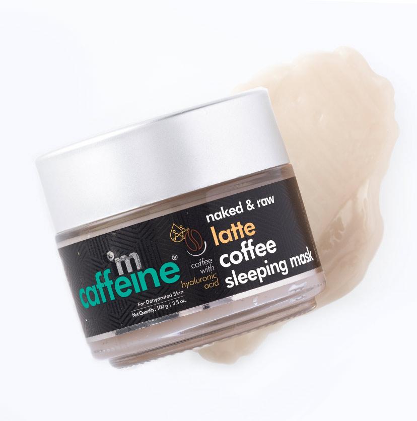 mCaffeine Latte Coffee Sleeping Face Mask with Niacinamide & Hyaluronic Acid (100gm)