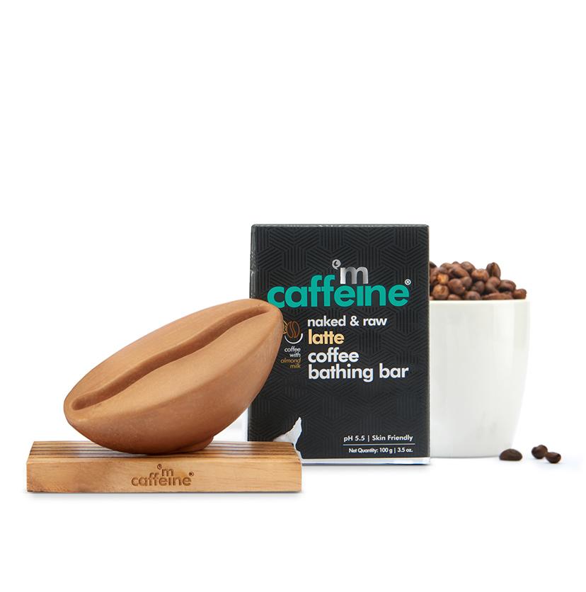 mCaffeine Naked & Raw Latte Coffee Bathing Bar (100 g)