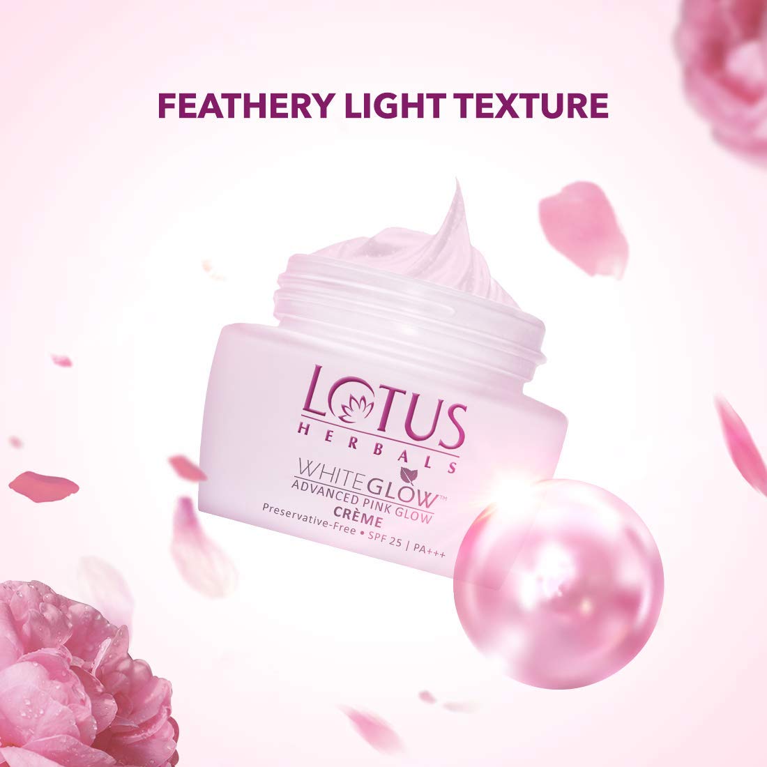 Lotus Herbals Whiteglow Advanced Pink Glow Cream SPF 25 I Pa+++ - 50 grams