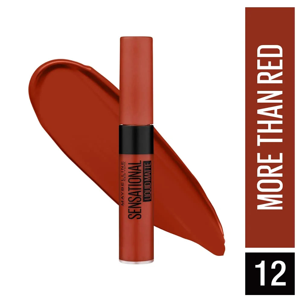 Maybelline New York Lipstick, Matte Finish, Non-Sticky and Non-Drying, Sensational Liquid Matte, 7ml