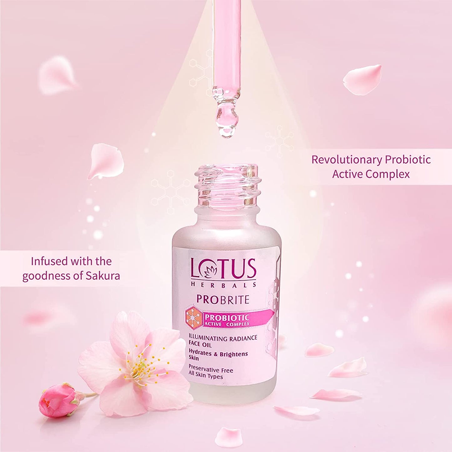 Lotus Herbals Probrite Illuminating Radiance Face Oil | For Hydration of Dull & Dry Skin