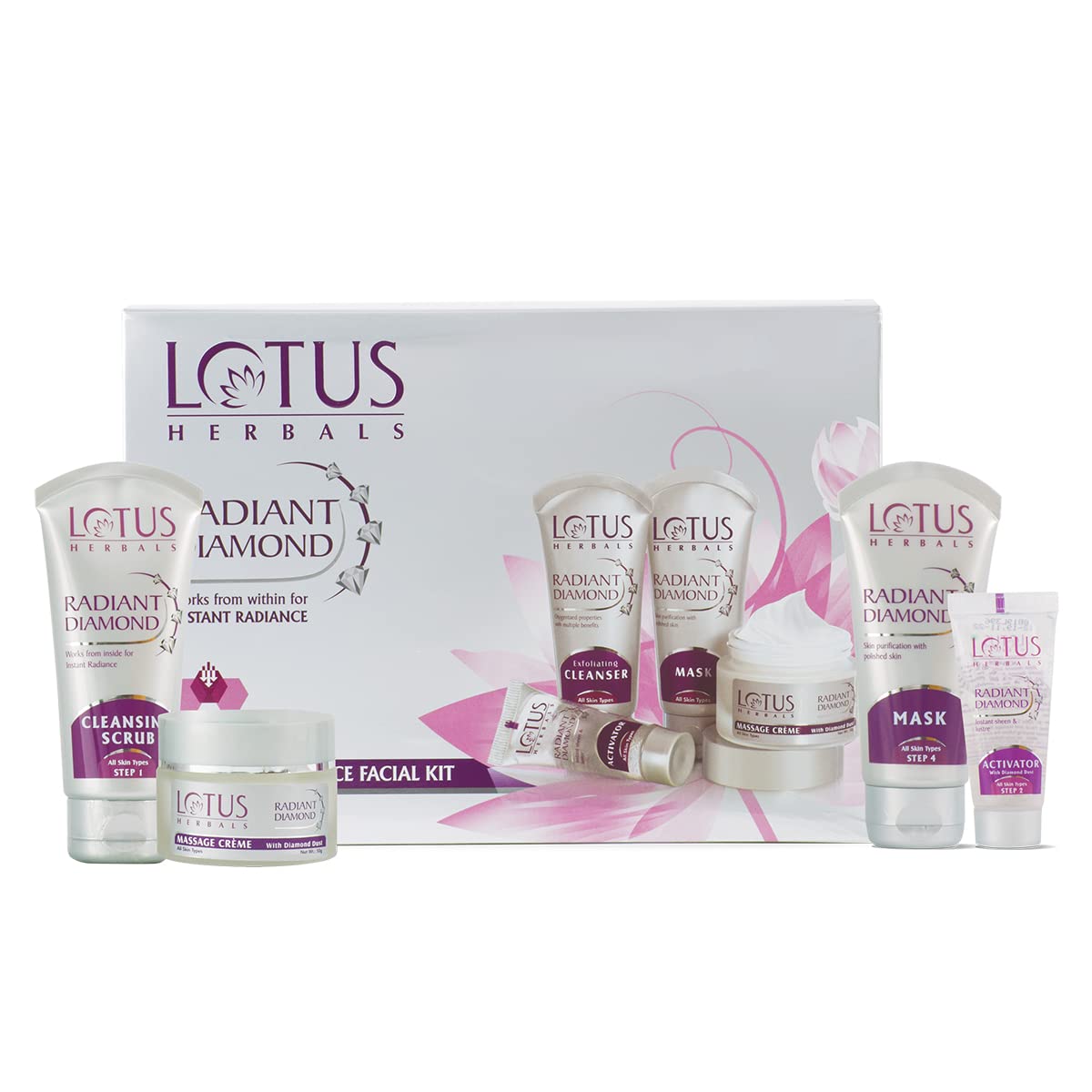 Lotus Herbals Radiant Pearl Cellular Lightening Facial Kit, 37g