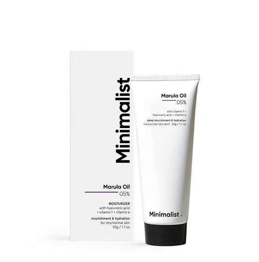 Minimalist Marula Oil 5% Face Moisturizer For Dry Skin With Hyaluronic Acid For Deep Nourishment & Hydration, For Men & Women 50 g / 1.7 Oz