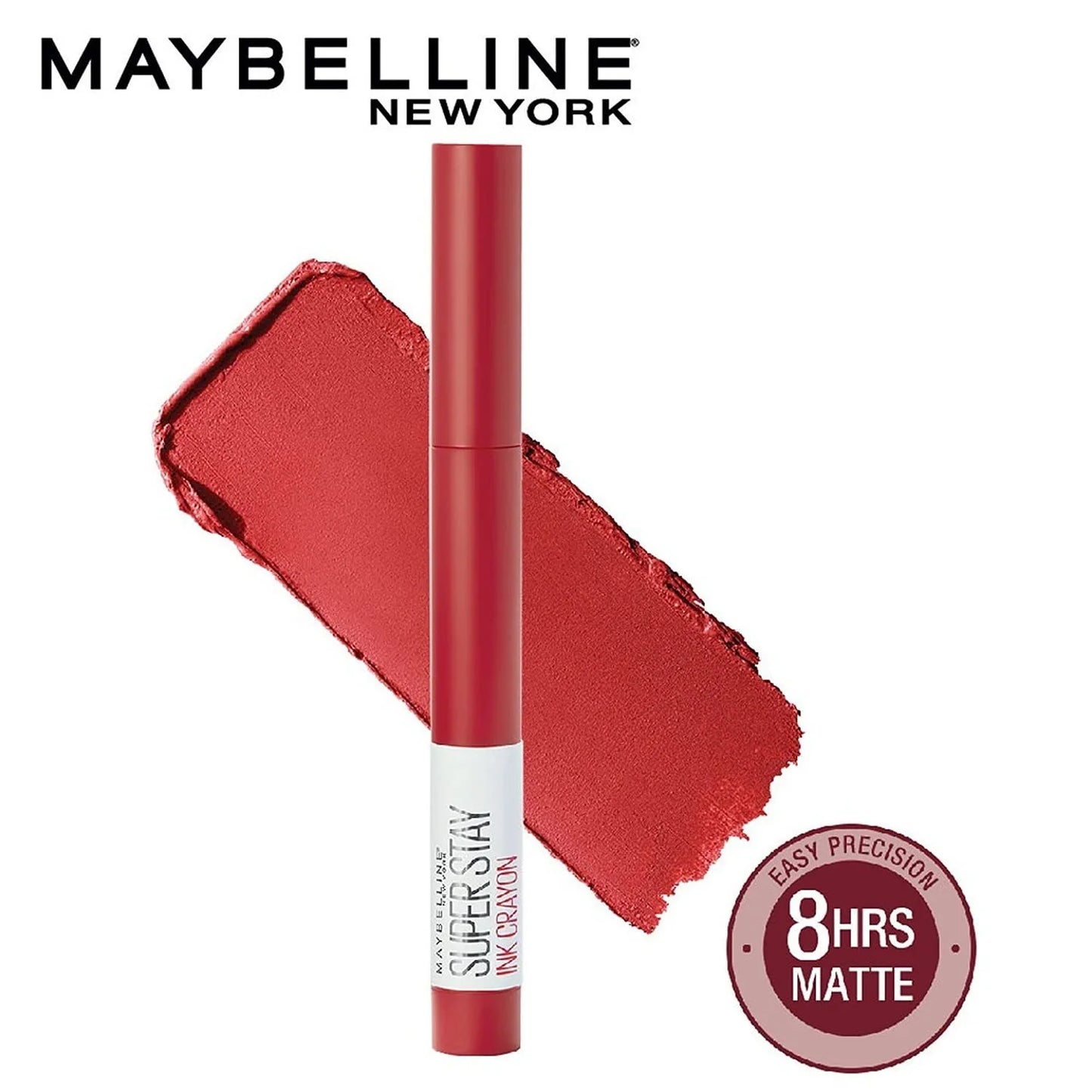Maybelline New York Lipstick, Matte Finish, Long-lasting, Intense Colour, SuperStay Crayon Lipstick, 1.2g