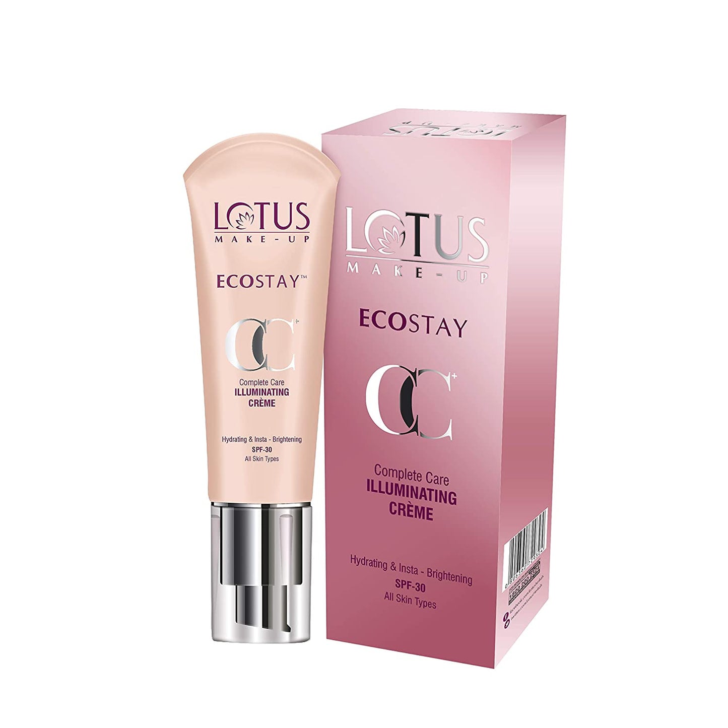 Lotus Makeup Ecostay Cc Complete Care Illuminating Crème Spf 30, Snow Light, 25 g