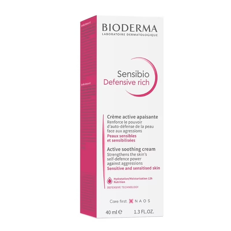 Bioderma Sensibio Defensive Rich Active Soothing Cream Hydration/Moisturisation 12h Nutrition-KDH Cosmetic