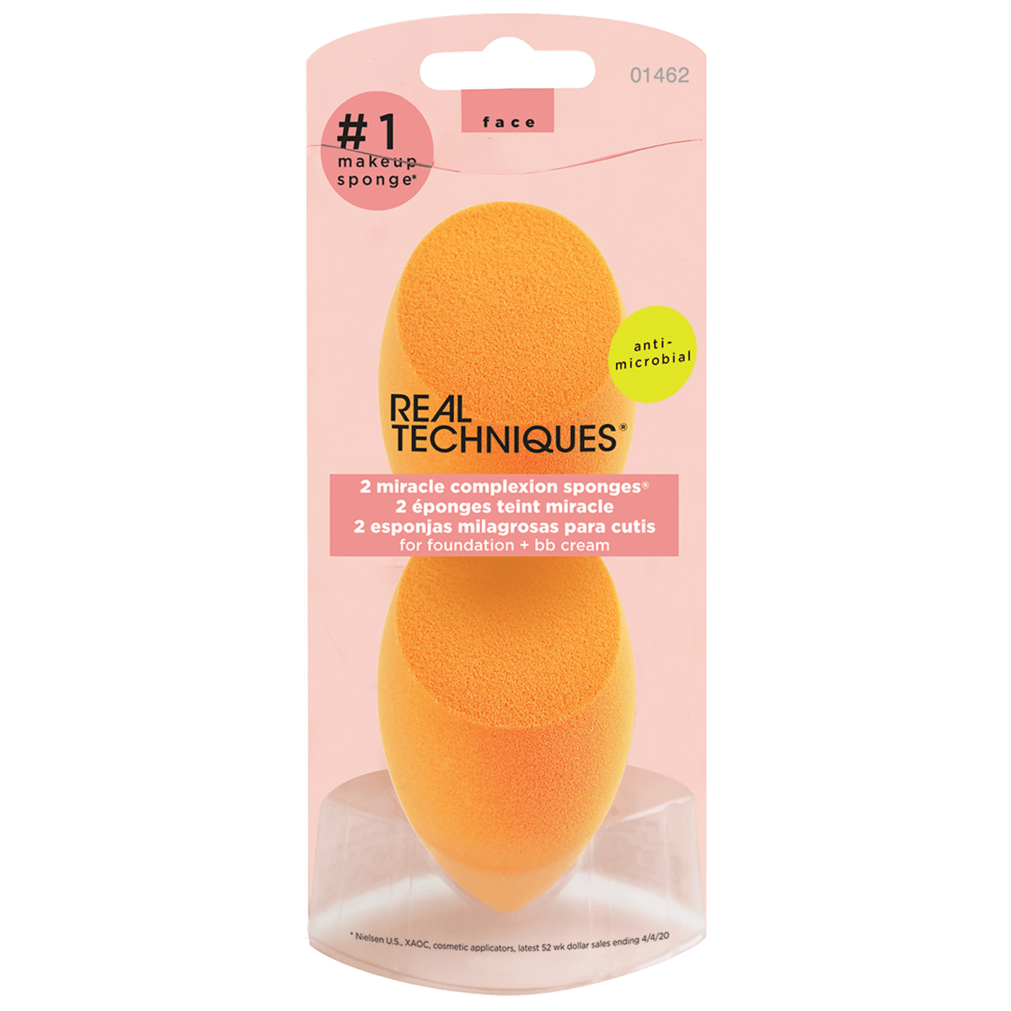 Real Techniques 1462 Antimicrobial Miracle Complexion Sponge® 2 Pack