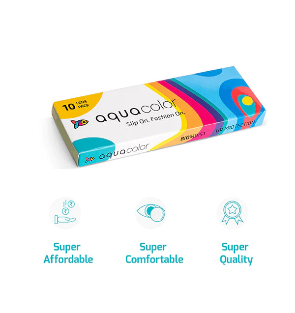 Aquacolor Dailies - Zero Power Color Contact Lenses (10 Lens Pack)