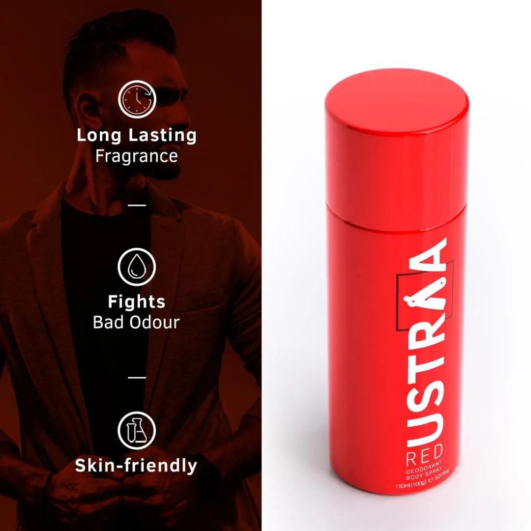 Ustra  RED Deodorant Body Spray - 150 ml