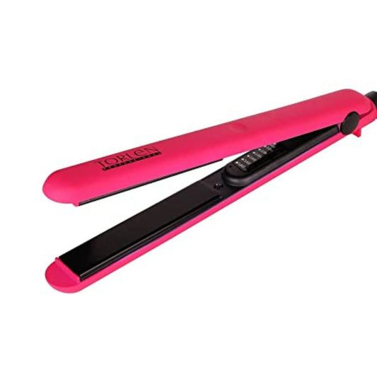 TORLEN PROFESSIONAL - TOR 040 Hair Straightener With Tourmaline Ceramic Technology n Temperature Controller Flat Straightening Iron for Women, Pink