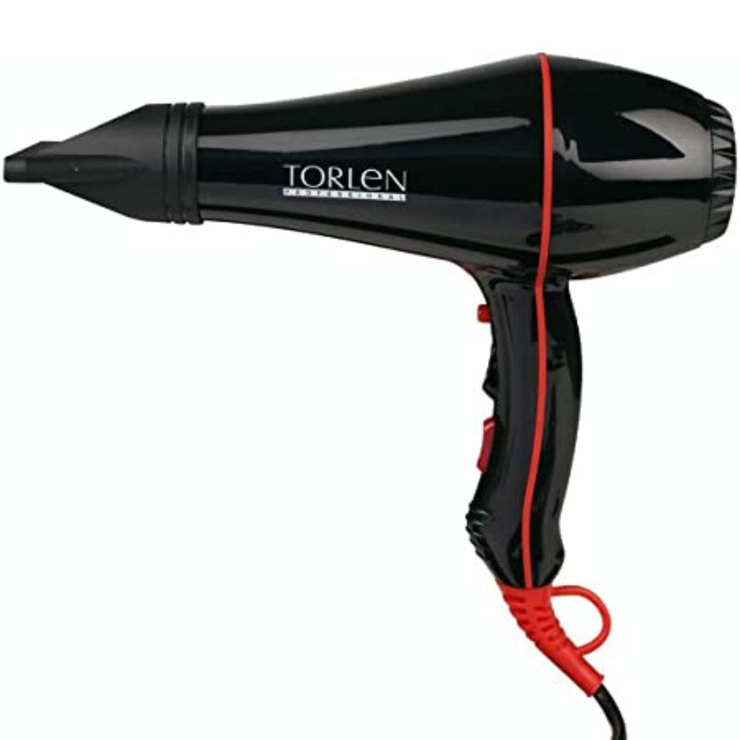 Torlen Professional 179 Hot And Cold Blow Hair Dryer / 2000 Watts Ceramic Hair Drying Machine For Men and Women, Black Color