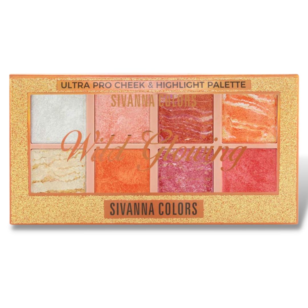 Sivanna Colors Wild Glowing Pro Cheek & Highlight Palette