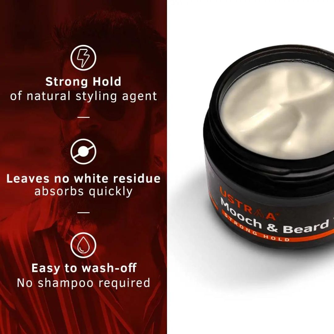 Ustra Beard & Mooch Wax - Strong Hold - 50g