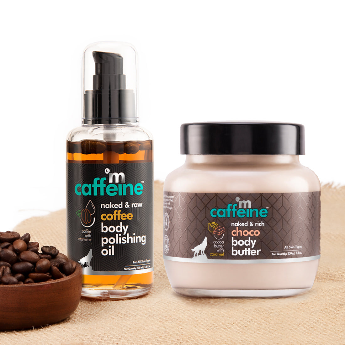 mCaffeine Coffee-Choco Intense Moisturization Set - Pre & Post Shower