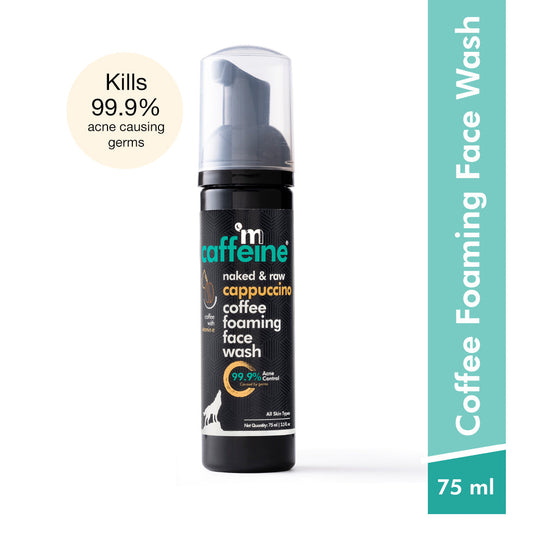 mCaffeine Anti Acne Coffee Foaming Face Wash | Oil & Pimple Control Cleanser with Cinnamon & Vitamin E