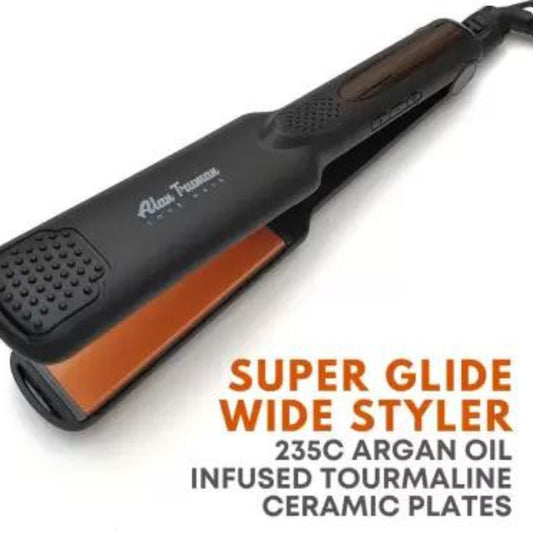 Alan Truman Super-glide Wide Styler Hair Straightener  (Black)