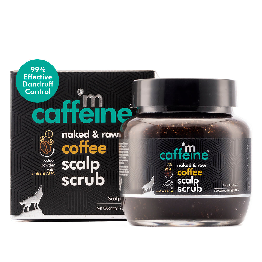 mCaffeine Naked & Raw Coffee Scalp Scrub (250gm)