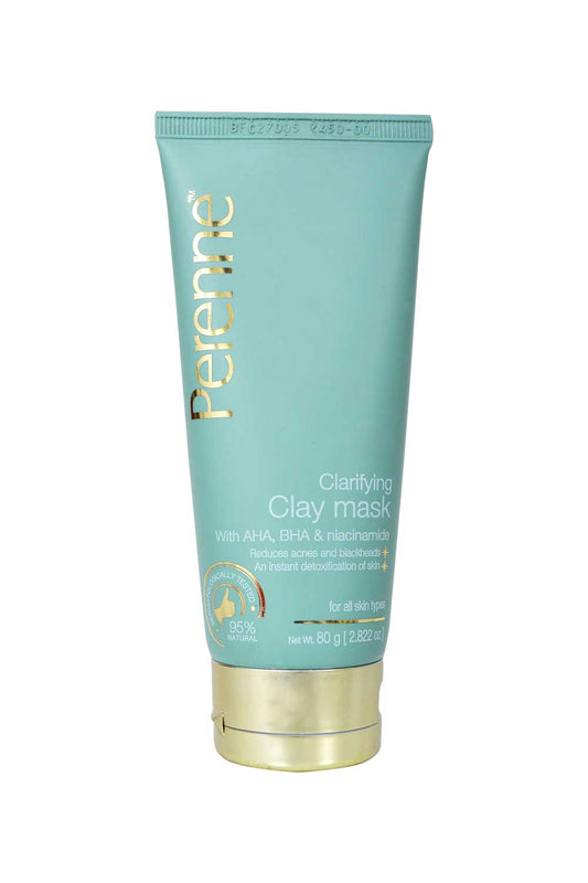Perenne Clarifying Clay Mask (with AHA, BHA, Niacinamide) 80 GMS