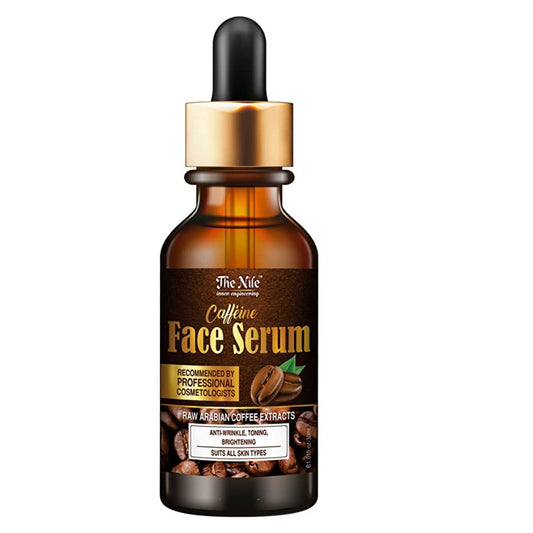 WOW Skin The Nile Caffeine Face Serum OIL FREE - Anti-Wrinkles & Toning & Skin Brightening- No Parabens, Silicones, Mineral Oil - 30ML