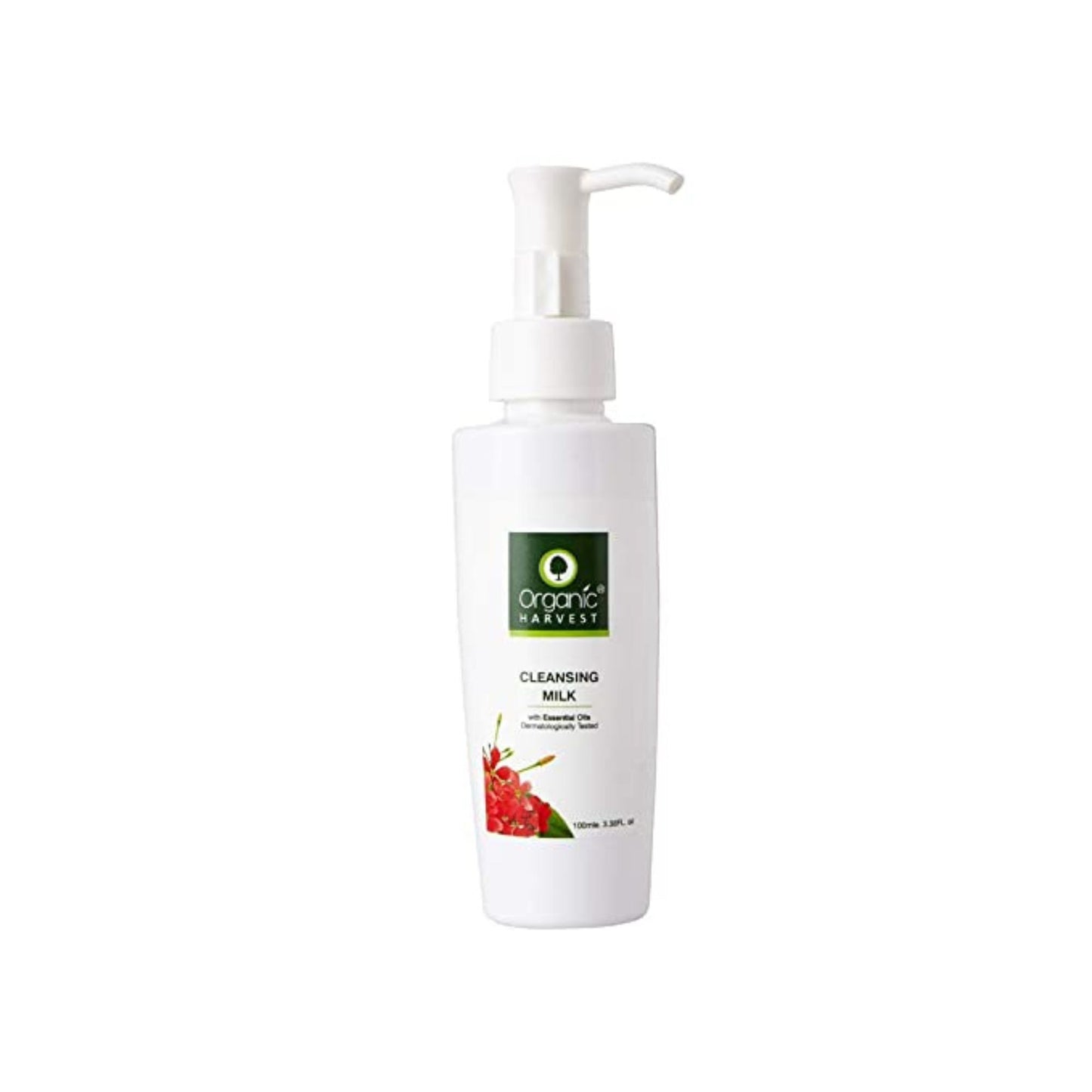 Organic Harvest Cleansing Milk, Helps in Deep Cleansing of the Skin with Essential Oils, Paraben & Sulphate Free - 100ml