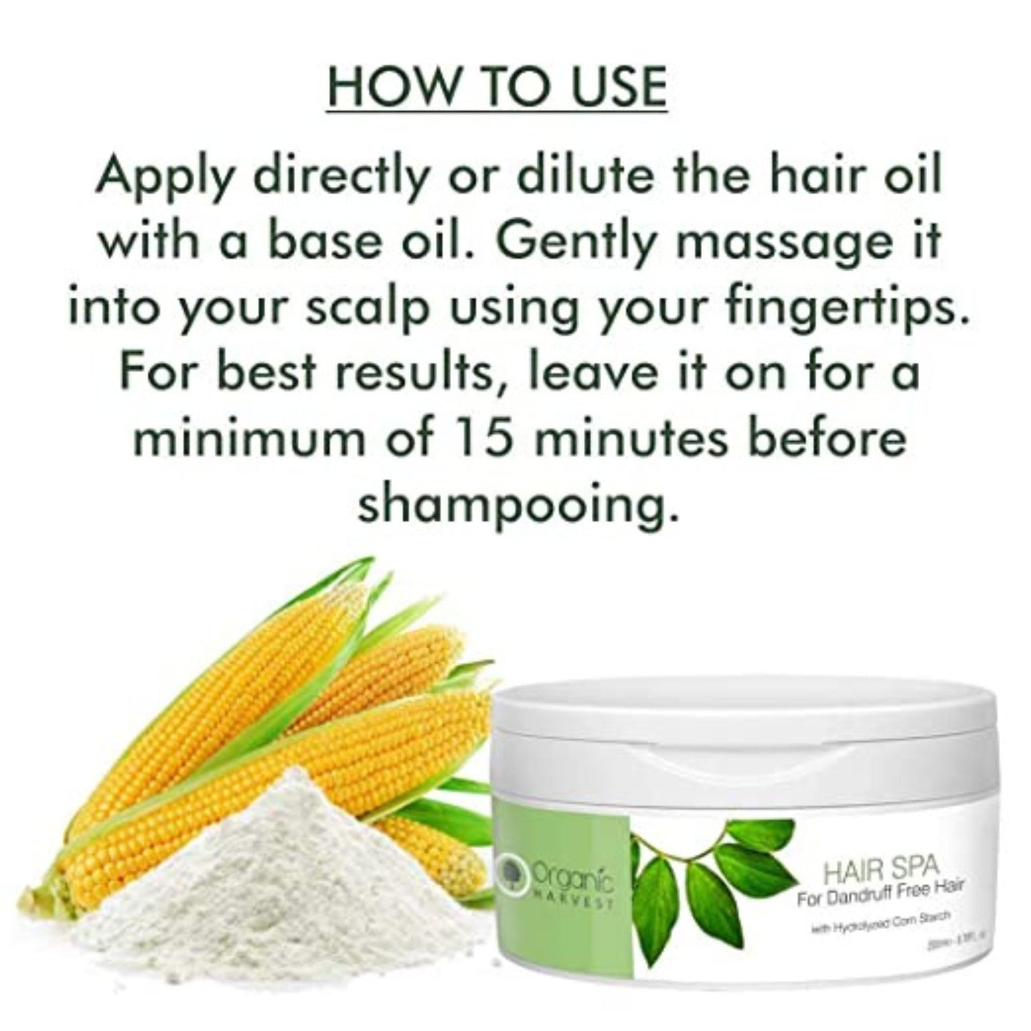 Organic Harvest Hair Spa for Dandruff Free Hair, Moisturising the Hair, ECOCERT & PeTA Certified, Paraben & Sulphate Free - 200ml