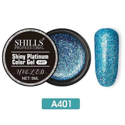 SHILLS PROFESSIONAL Uv/Led Shiny Platinum Color Gel 5Ml Silver