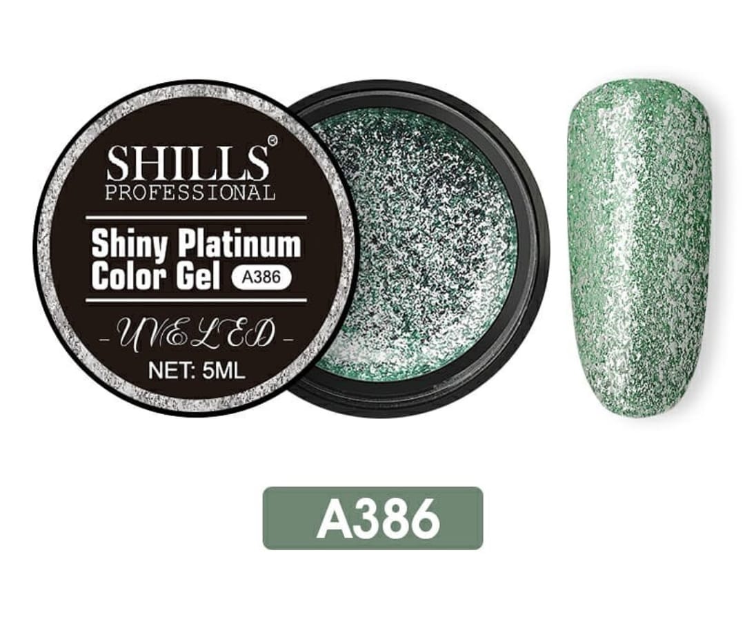 SHILLS PROFESSIONAL Uv/Led Shiny Platinum Color Gel 5Ml Silver