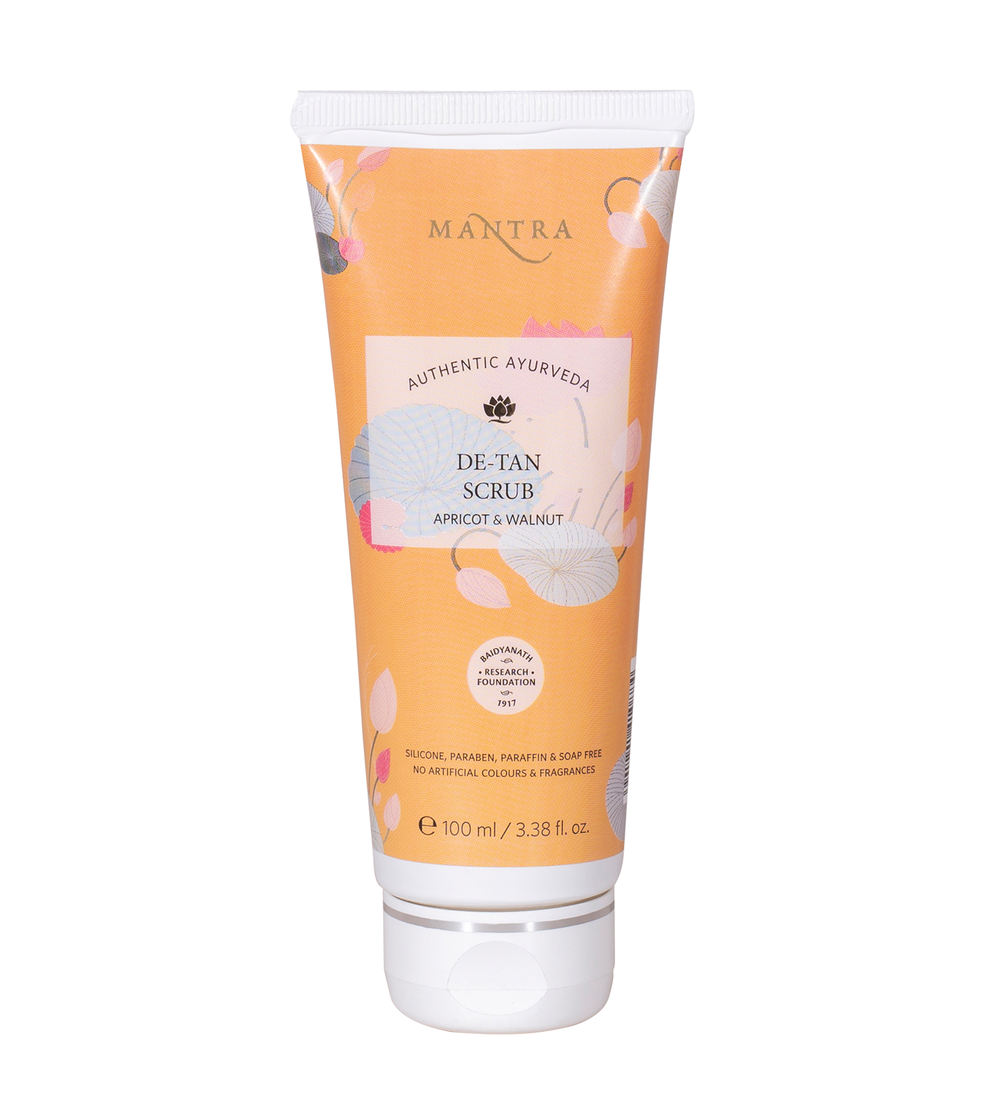 Mantra De-Tan Scrub Apricot & Walnut 100ml, Reduces Pigmentation & Blackheads, Retain Moisture, Eliminates Patches of Dry Skin & Relieves Skin Inflammation Revealing Fresher, Lighter & Younger Skin